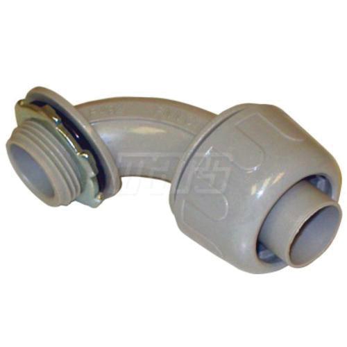 Mars® 85020 Non-Metallic Liquid-Tight Connector, 1/2 in Trade, PVC