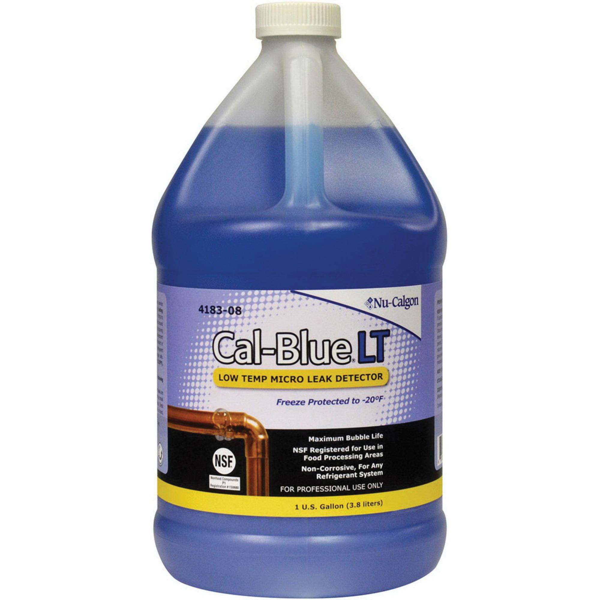 Nu-Calgon 4183-08 Cal-Blue LT Gas Leak Detector, Liquid, Blue, 1 gal, Bottle
