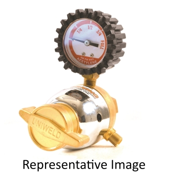 UNIWELD® RB Regulator, Acetylene Fuel, 400 psi Maximum Inlet Pressure, 2 to 15 psig Delivery Pressure Range, Brass