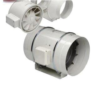 S&P TD-100 In-Line Duct Fan, 120 V, 26 W, 2516 rpm Speed, 2 -Speed, 1-ph Induction Asynchronous Motor
