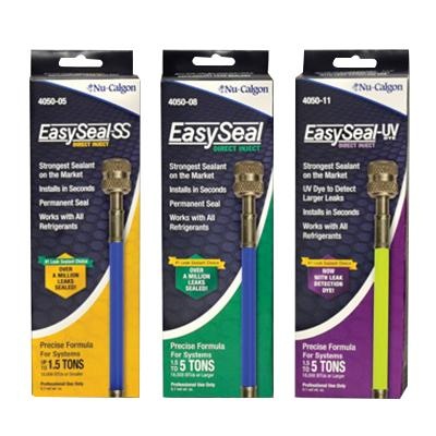 Nu-Calgon EasySeal® 4050-12 Refrigerant Leak Sealant, Liquid, Clear Yellow, Amine