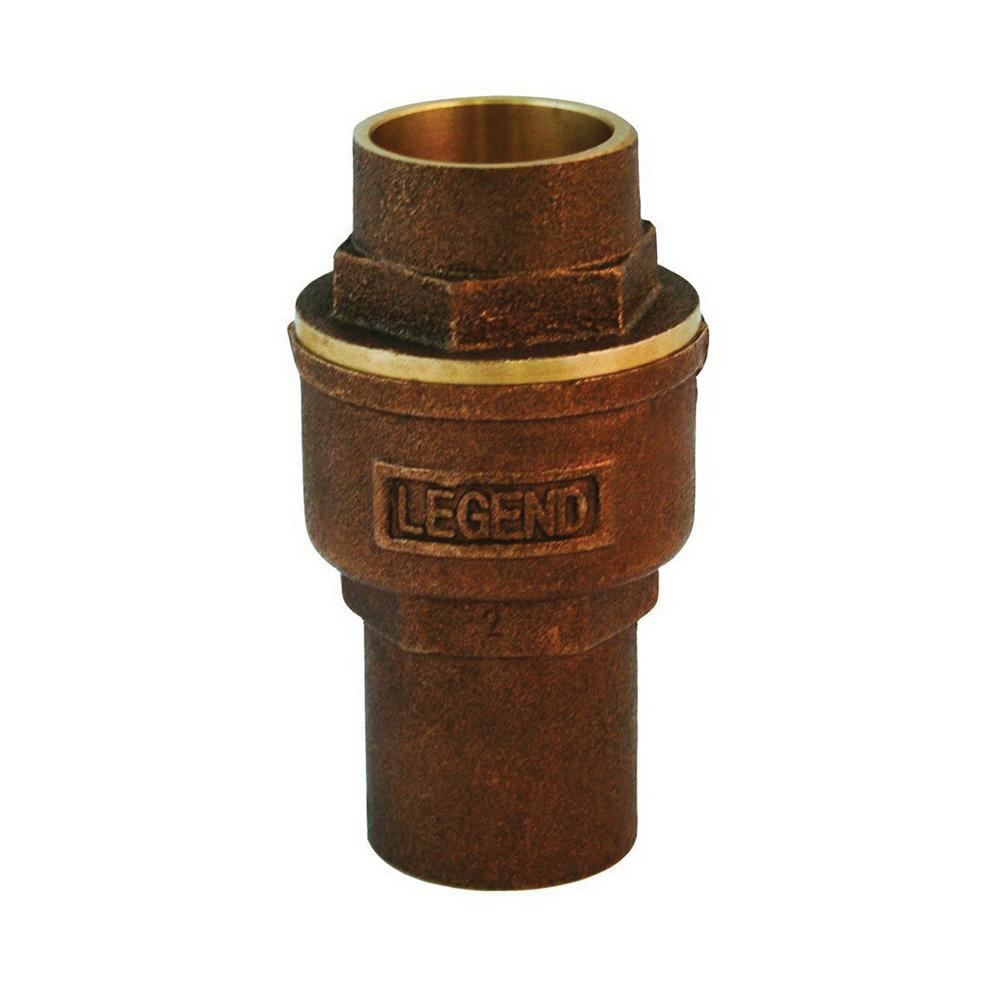 Legend Valve S-455NL 105-464NL Spring Check Valve, 3/4 in Nominal, Sweat, 250 lb/sq-in, Cast Bronze Body, Lead-Free