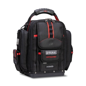 VETO PRO PAC® V-SWAP™ VPP10851 Meter Bag, 15 in Height, 15 in Width, 8 in Depth, 45 lb Load, 21 Pockets, Black/Red