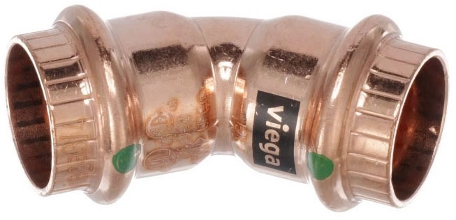 Viega 77607 1/2" CPP Pressure 45 Elbow 75060, 9042800PC PF03026