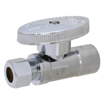WOLVERINE BRASS® 56340NL 1/4-Turn Straight Stop, 1/2 in Inlet Connection, Sweat Inlet Connection, Straight Valve