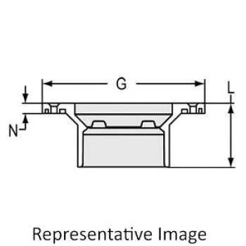 WOLVERINE BRASS® 801 DWV Closet Flange, Flange Fitting, Connection Size 1: 4 in, Connection Type 1: Spigot, Gray
