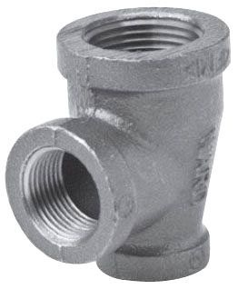 Ward Manufacturing 1DX1BX1.BMT 1-1 / 2 X 1-1 / 4 X 1 Blk Mal Tee