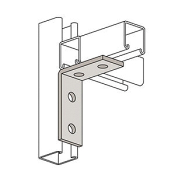 Wesanco-ZSI W5123EG 4-Hole Corner Angle Rack Connector, Electro-Galvanized, Connector Function Type