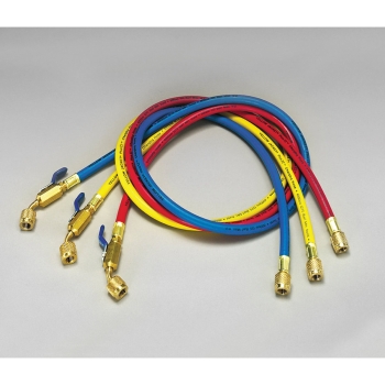 Yellow Jacket® PLUS II™ 29060 Hose With Compact Ball Valve End, CFC, HCFC, HFC Refrigerant, Connection Size 1: 1/4 in