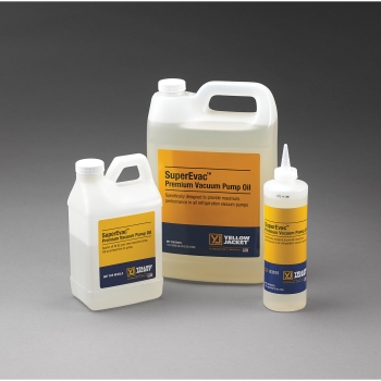 Yellow Jacket® SuperEvac™ 93092 Vacuum Pump Oil, 42.7 cSt Viscosity, 1 qt Net Content, 234 deg C Flash Point, Clear