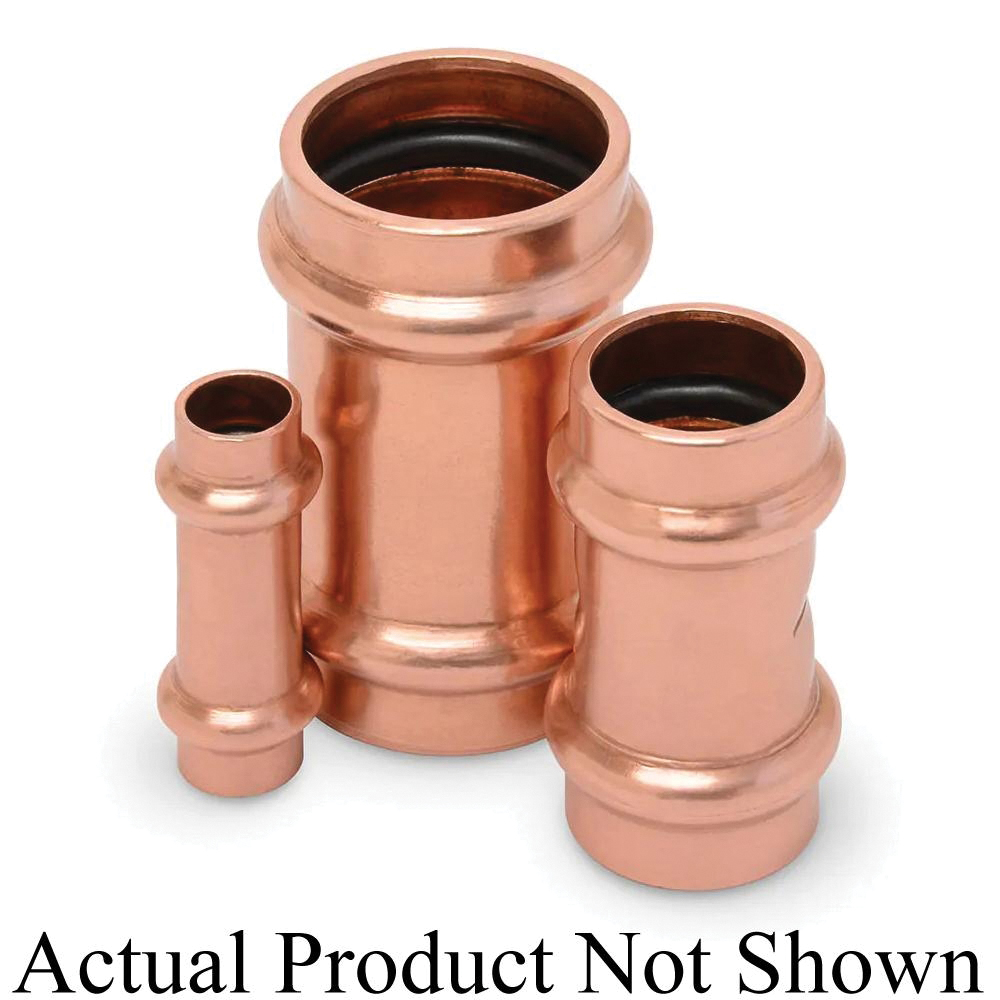 ZoomLock® 870507 Coupling, 1-1/8 in Press-to-Connect x 1-1/8 in Press-to-Connect, Copper