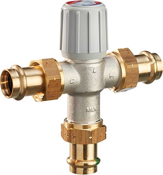 Honeywell AM100-UP-1LF/U Am-1 Series Thermostatic Mixing Valve - 1/2 In Union Propress, 3.9 Cv
