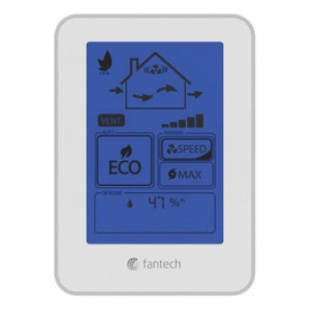 fantech® ECO-Touch® 414727 TVOC Sensing Wall Control, 12 V, Screw Terminal Electrical Connection, 5% Accuracy