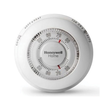 resideo T87N1000/U Non-Programmable Thermostat, 20-30 V, 1H/1C Stages, Yes Humidity Control, Battery Power Source