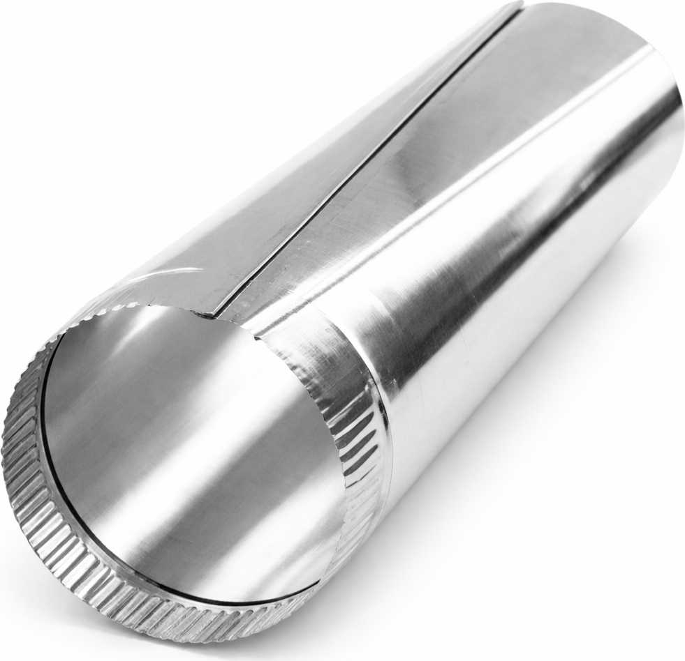DUC-PAC 40416 Steel Round Pipe - 16 In X 4 Ft, 26 Ga