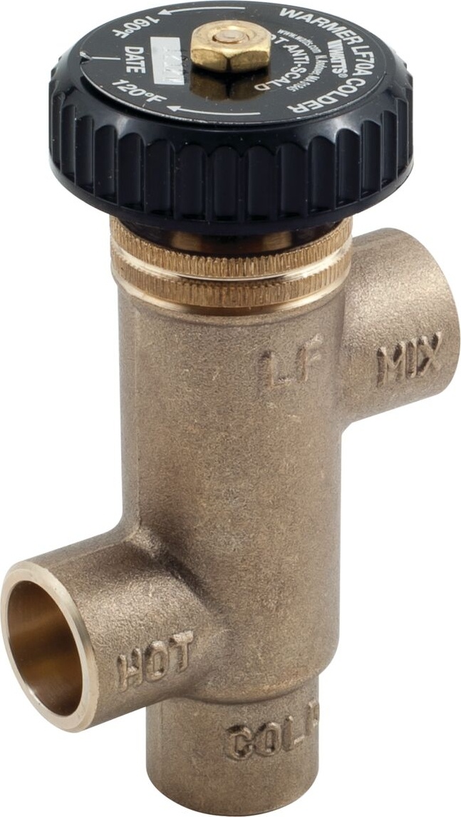 WATTS® 559129 Lf70A Series Hot Water Extender Mixing Valve - 1/2 In, Solder, 120-160 F