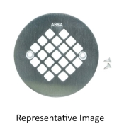 AB&A™ 63612 Round Stamped Shower Grate, Stainless Steel, Matte Black, 4-1/4 in Diameter, Grate Function Type