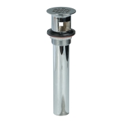 AB&A™ 68309 Lavatory Grid Drain, 1-1/4 in, Brass, Chrome, 6 in, Drain Function Type