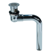 AB&A™ 68361 Offset Lavatory Grid Drain, 1-1/4 in, Brass, Chrome, Drain Function Type