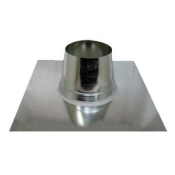 Artis Metals FP8 Pipe Flashing, For Pipe Size: 8 in, Flat Roof Pitch, 7-1/4 in Height, Galvanized, 18 in Width