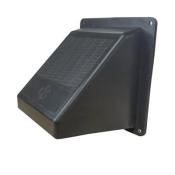 Builder's Best® 110284 Wide Mouth Hood, 5-3/4 in Width, 5-3/4 in Height, For Duct Size: 4 in, Polypropylene, Brown