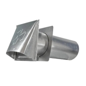 Builder's Best® 110277 Standard Mouth Hood, 6 in Width, 6 in Height, For Duct Size: 4 in, Wall Installation / Mounting