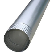 Builder's Best® 110643 Round Rigid Pipe, 4 in Inside Diameter, 5 ft Length, Aluminum, Rigid Wall Construction