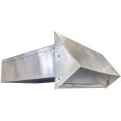 Builder's Best® 111377 Vent Hood, 11-1/2 in Width, 5-1/2 in Height, For Duct Size: 3-1/4 in, Rectangular Duct, Aluminum