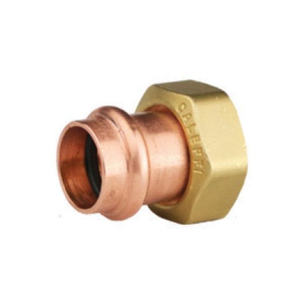 Caleffi Presscon™ NA16265 Tailpiece With 1 in Brass Union Slip Nut, Copper