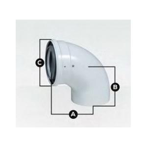 Centrotherm 250406208380 ICEL2487 2"/4" 87 Concentric PPs/ALU Elbow