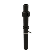 Centrotherm ICRT2439 Concentric Roof Termination, 4 in Intake, 2 in Exhaust, PP, Black, 6-1/2 in Height, 6-1/2 in Width
