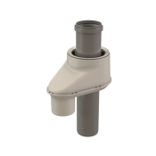Centrotherm ICTC0335 Concentric Adapter, 5 in Intake, 3 in Exhaust, PP, White, 6-1/2 in Height, 10.1 in Width