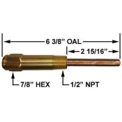 Crown Engineering PMW-2SE Aquastat Immersion Extended Well, Connection Size 1: 1/2 in, Connection Type 1: NPT