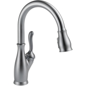 DELTA® 9178-AR-DST Kitchen Faucet With ShieldSpray® Technology, Deck Installation / Mounting, 1 Handles, 1 or 3 Holes