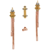 DELTA® R2700 Flexible-Mount Rough-in Kit, Wall Installation / Mounting, Brass, 2 Handles, 3 Holes, 13-15/16 in Height