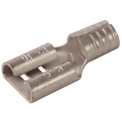Devco 60251 Non-Insulated Terminal, 12 to 10 AWG Wire, Female Slip-On Electrical Connection, Brass Conductor, 1/4 in Tab