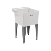 ELM® DURASTONE® UTILATUB® 18F Laundry Tub, Fiberglass, 24 in Length, 20 in Width, 14-3/8 in Depth, 18 gal Capacity