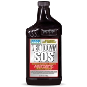 FPPF Melt Down SOS 00124 Emergency Fuel Treatment, Liquid Form, 32 oz Net Content, Amber, Hydrocarbon-Like Odor / Scent