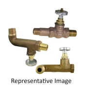 Firomatic® 12620 Straight Fire Safety Fusible Tank Valve, 3/8 in Connection, MPT Connection Type, Brass, 10 psi