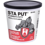 HERCULES® 25103 Plumber's Putty, Applicable Materials: Basin Cocks, Faucets, Fixtures, Plugs or Sink Frames, Strainers