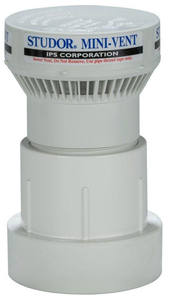 IPS Plumbing 20341 Studor PVC Mini-Vent Fits 1-1/2" And 2" Pipe