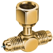 JB Industries A31854 Tee, Tee Fitting, Connection Size 1: 1/4 in, Connection Size 2: 1/4 in, Brass, 3 in Length