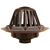 Jones Stephens™ R18005 Roof Drain With Cast Iron Dome, PVC, White, 9 in Thickness, 11 in Diameter, Drain Function Type