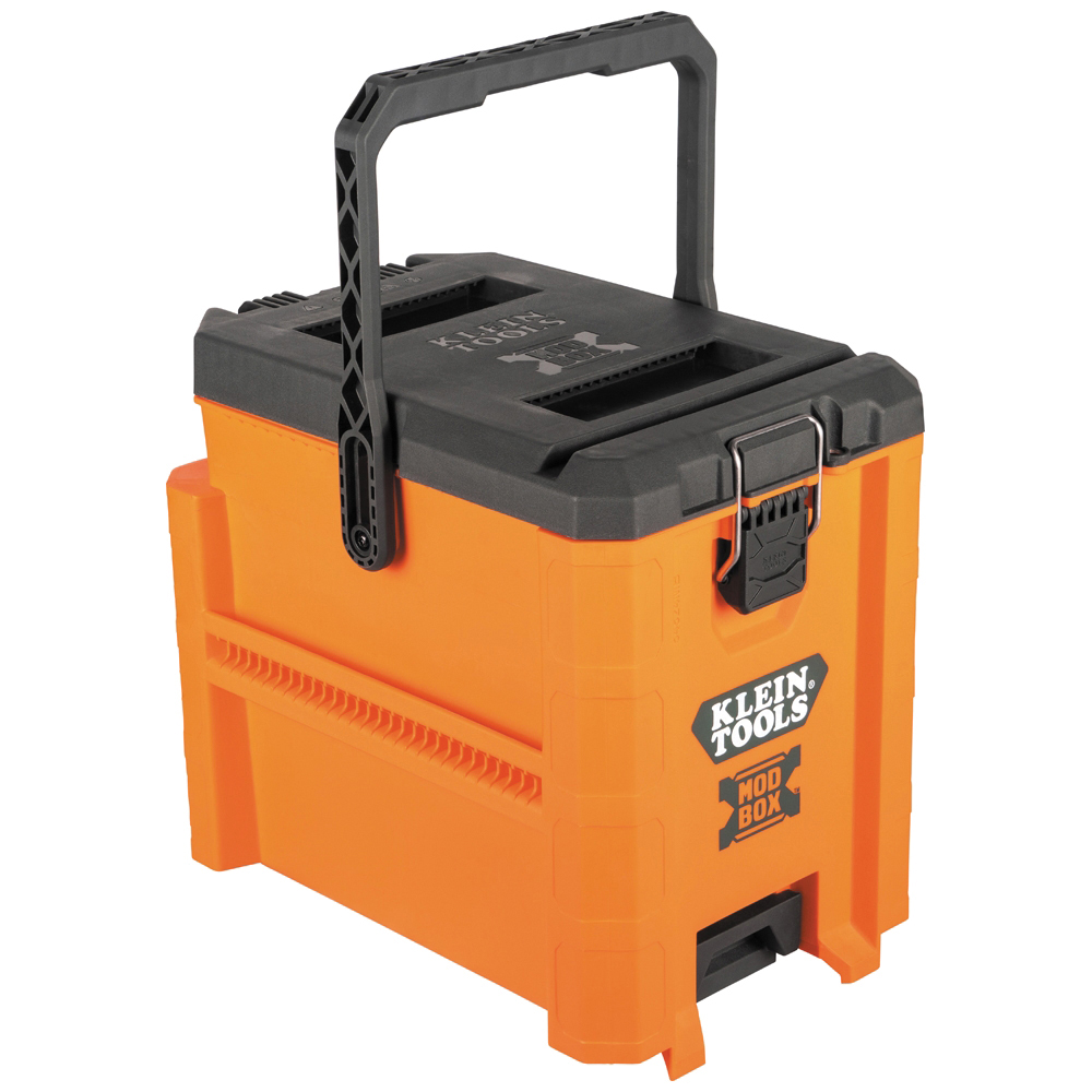 KLEIN TOOLS® MODbox™ 54824MB Hybrid Toolbox, 15-1/2 in W, 14.4 in H, 1-Compartment, Polymer, Orange