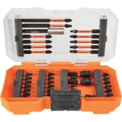 KLEIN TOOLS® ProFlex 33801 Impact Driver Bit Set, 40 Pieces, SAE System of Measurement, Tool Steel, 7 in Length