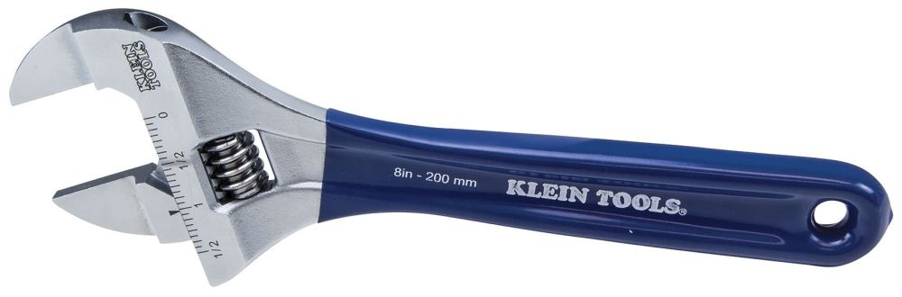 KLEIN TOOLS D86936 8" Slim-Jaw Adjustable Wrench