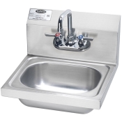 Krowne® HS-2L Hand Sink, 1-1/2 in Drain, 10 in Basin Length, 14 in Basin Width, 13 in Length, 17-1/4 in Width
