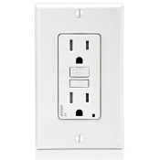 Leviton® AGTR1-W Tamper-Resistant Dual-Function AFCI/GFCI Outlet With LED Indicator Light, 15 A, 125 V, White