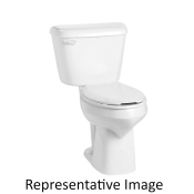 Mansfield® 137210540 Toilet Bowl, Hybrid Flapper Flush, 2 in Flush Valve, 16-1/2 in Bowl Height, Glaze, 2 in, Bone