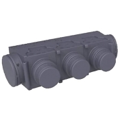 MarketAir EasyPlenum EPU-3 Universal Plenum, 39.4 in Width, 10.4 in Height, 13.7 in Depth, 3 Outlets